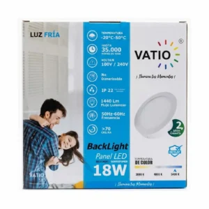 Panel LED redondo incrustar 18W