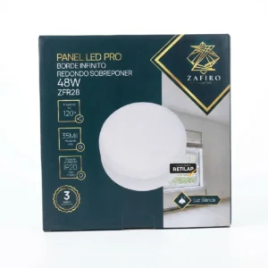 Panel LED Pro borde infinito redondo sobreponer 48W - Zafiro