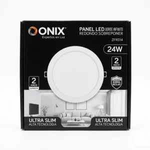 Panel LED borde infinito redondo sobreponer 24W - Onix