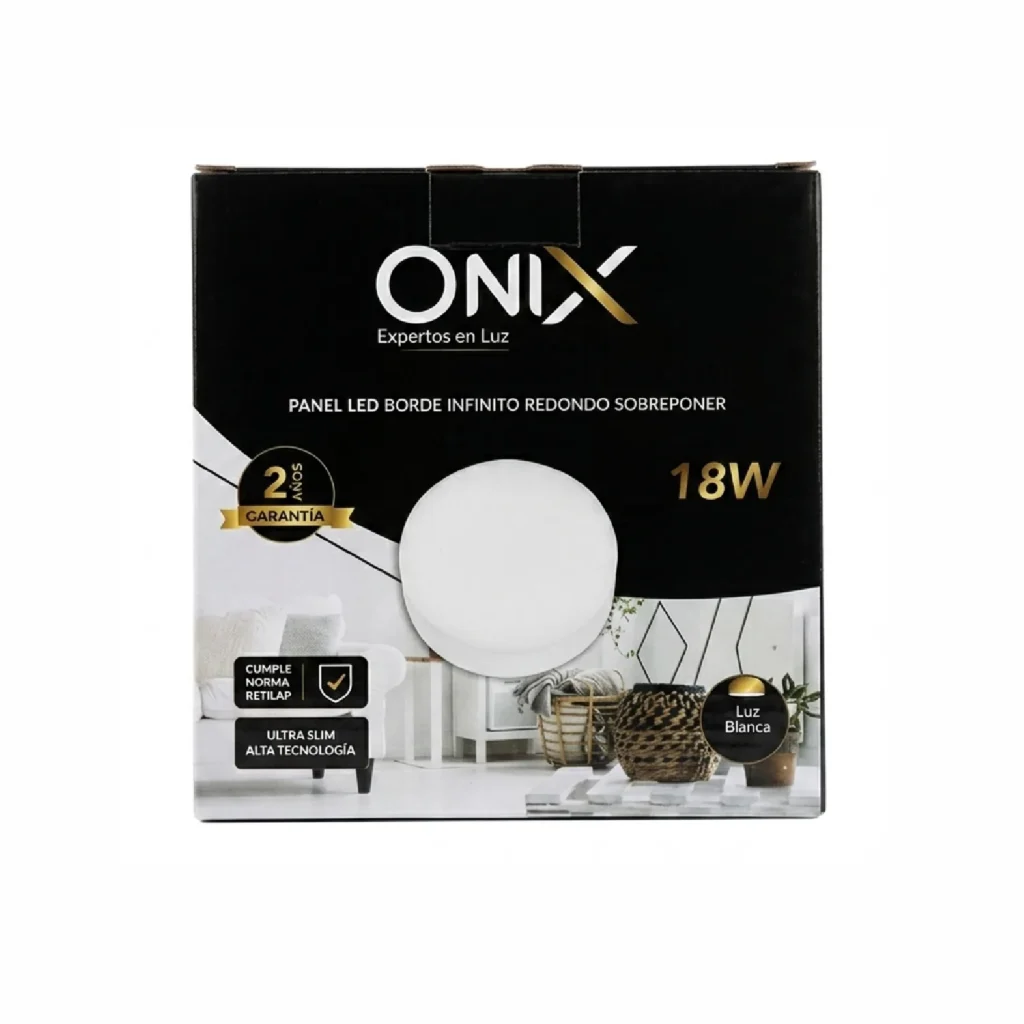 Panel LED borde infinito sobreponer 18W - Onix