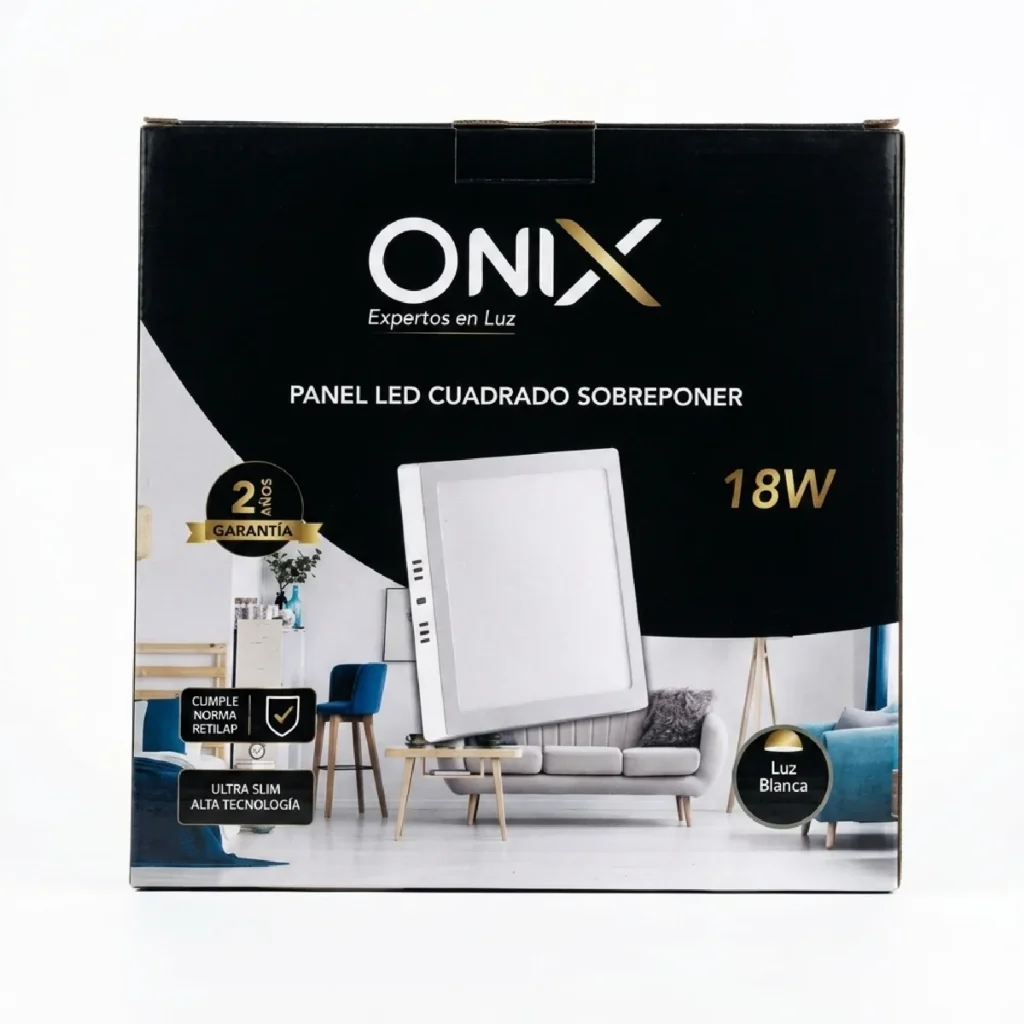 Panel LED cuadrado sobreponer 18W - Onix